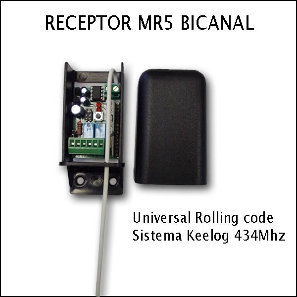 Receptor universal rolling code 1 canal 433,92Mhz mandos garaje