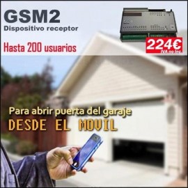 Dispositivo receptor GSM2, Abrir puertas de garaje con el movil